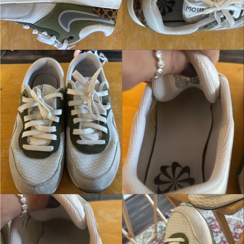Nike Green and White Sneakers
